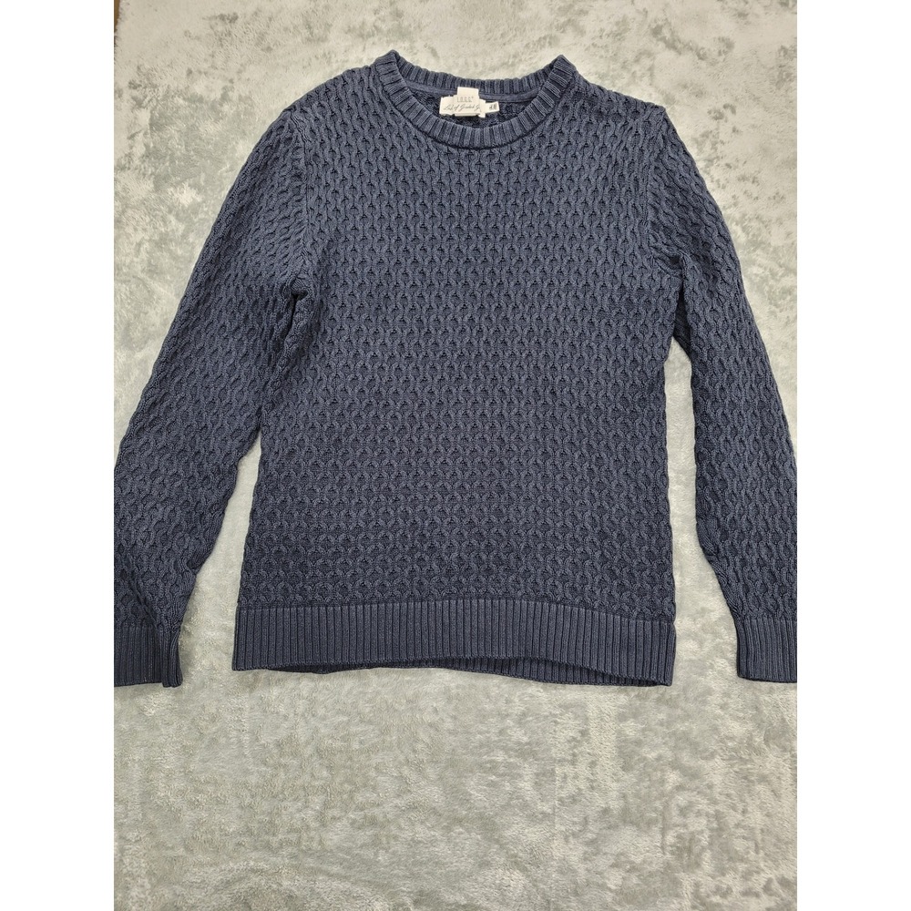 L.O.G.G. H&M Sweater Mens Medium Navy Blue‎ Textured Knit Pullover
